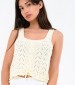 Women T-Shirts - Tops Lace.Tank Beige Cotton Kendall+Kylie