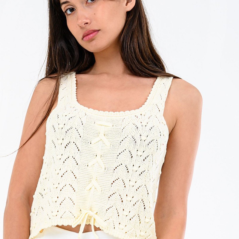 Γυναικείες Μπλούζες - Τοπ Lace.Tank Μπεζ Βαμβάκι Kendall+Kylie