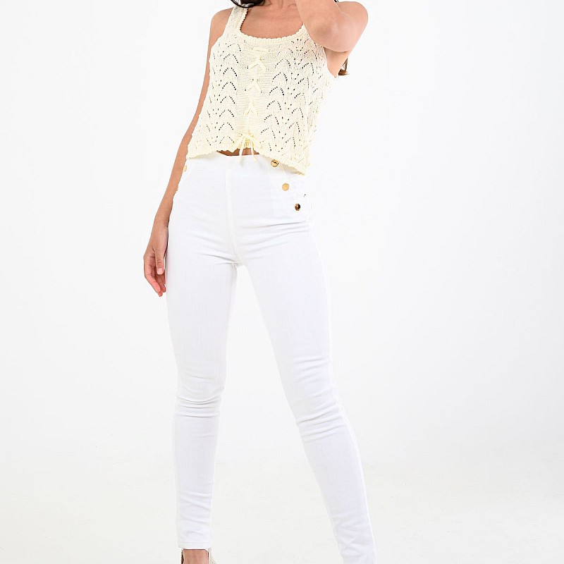 Γυναικείες Μπλούζες - Τοπ Lace.Tank Μπεζ Βαμβάκι Kendall+Kylie