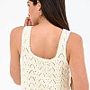 Γυναικείες Μπλούζες - Τοπ Lace.Tank Μπεζ Βαμβάκι Kendall+Kylie Μπλούζες - Τοπ Kendall+Kylie Lace.Tank-Beige