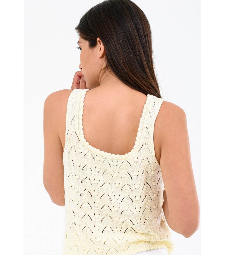 Women T-Shirts - Tops Lace.Tank Beige Cotton Kendall+Kylie