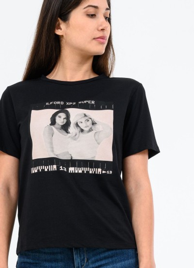 Γυναικείες Μπλούζες - Τοπ Photo.Square Μαύρο Βαμβάκι Kendall+Kylie
