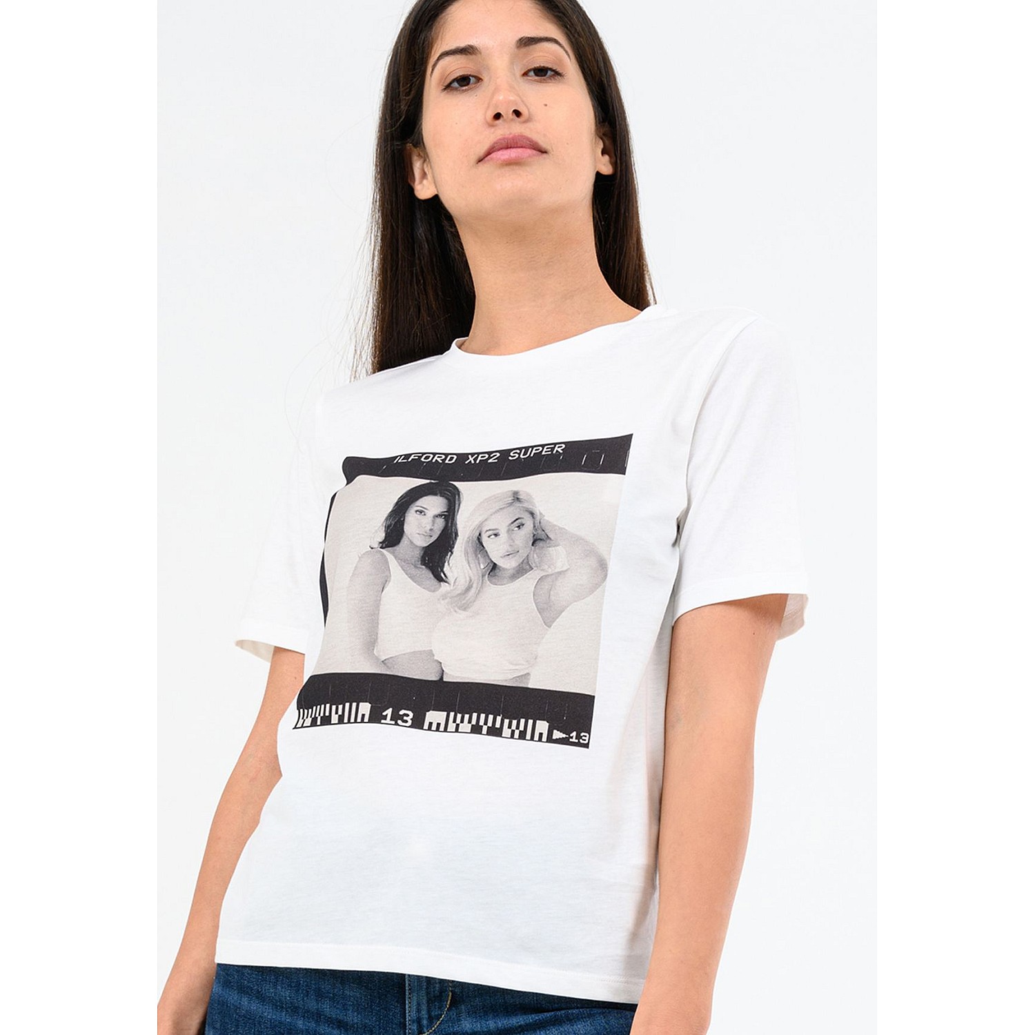 Γυναικείες Μπλούζες - Τοπ Photo.Square Άσπρο Βαμβάκι Kendall+Kylie