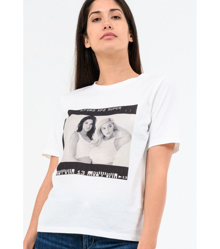 Women T-Shirts - Tops Photo.Square White Cotton Kendall+Kylie