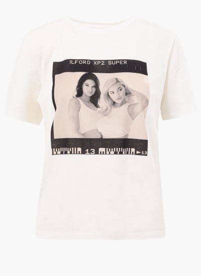 Γυναικείες Μπλούζες - Τοπ Bitmoj Άσπρο Βαμβάκι Kendall+Kylie