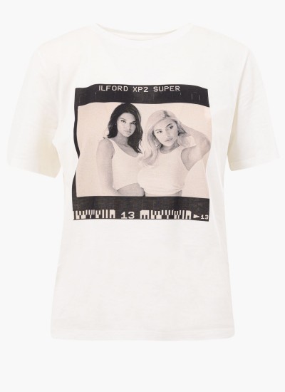 Women T-Shirts - Tops Bitmoj White Cotton Kendall+Kylie