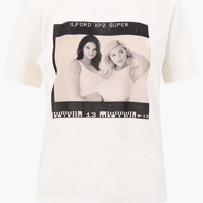 Γυναικείες Μπλούζες - Τοπ Photo.Square Άσπρο Βαμβάκι Kendall+Kylie