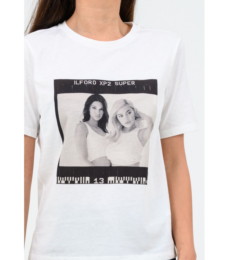 Women T-Shirts - Tops Photo.Square White Cotton Kendall+Kylie