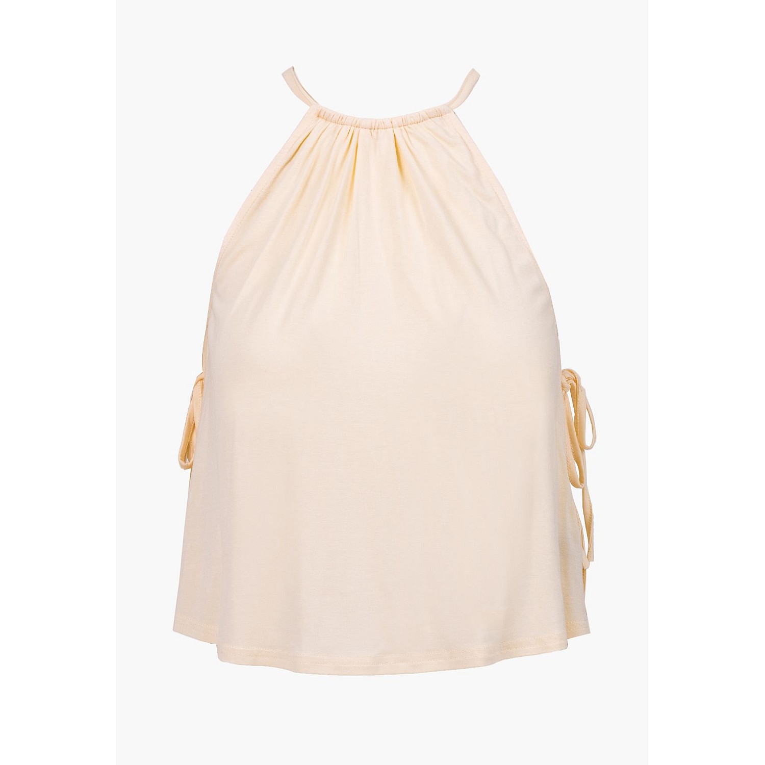 Γυναικείες Μπλούζες - Τοπ Ribbon.Tie Μπεζ Rayon Kendall+Kylie