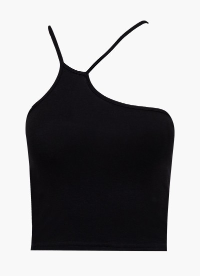 Γυναικείες Μπλούζες - Τοπ Top.Asymmetric Μαύρο Rayon Kendall+Kylie