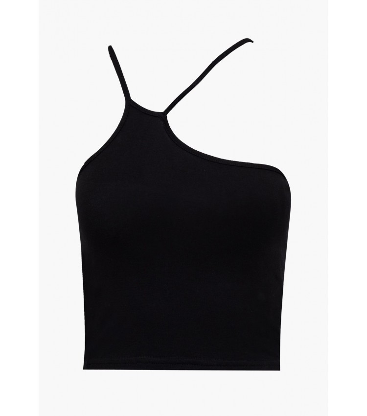 Γυναικείες Μπλούζες - Τοπ Top.Asymmetric Μαύρο Rayon Kendall+Kylie