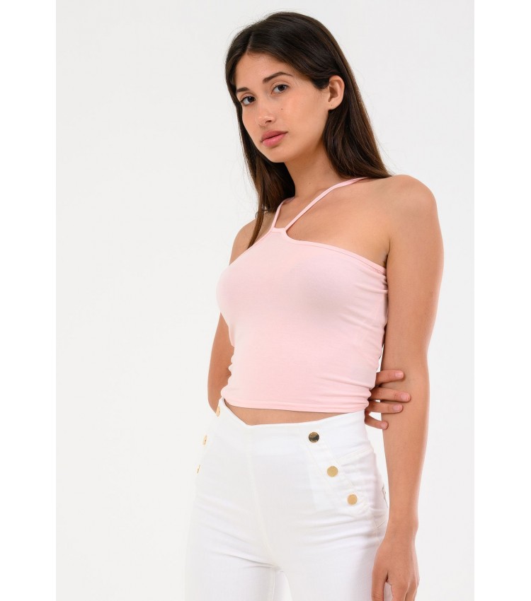 Γυναικείες Μπλούζες - Τοπ Top.Asymmetric Ροζ Rayon Kendall+Kylie