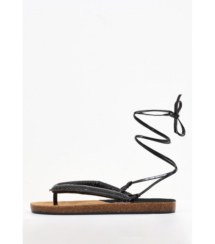 Γυναικεία Flats Bahamas.Sn Μαύρο ECOleather The Holy Beach