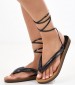 Γυναικεία Flats Bahamas.Sn Μαύρο ECOleather The Holy Beach