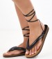 Women Flat Sandals Bahamas.Sn Black ECOleather The Holy Beach