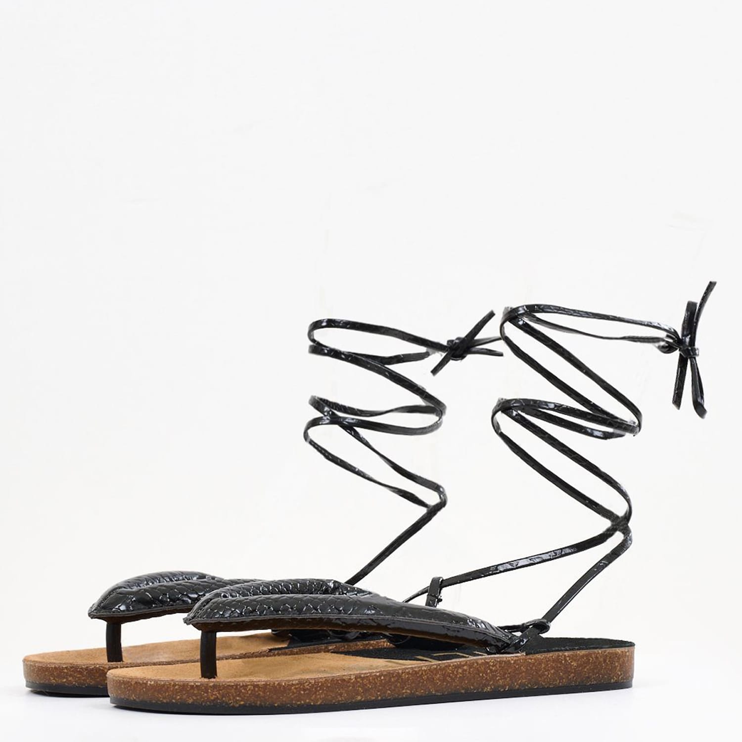 Women Flats Bahamas.Sn Black ECOleather The Holy Beach