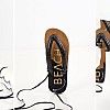 Women Flats Bahamas.Sn Black ECOleather The Holy Beach