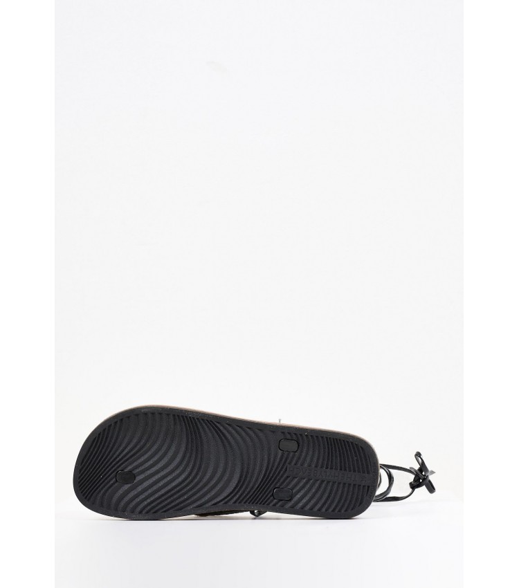 Γυναικεία Flats Bahamas.Sn Μαύρο ECOleather The Holy Beach