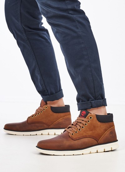 Ανδρικά Μποτάκια A13EE Καφέ Δέρμα Νούμπουκ Timberland