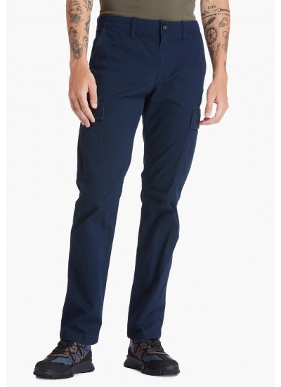 Men Pants A2CZH DarkBlue Cotton Timberland