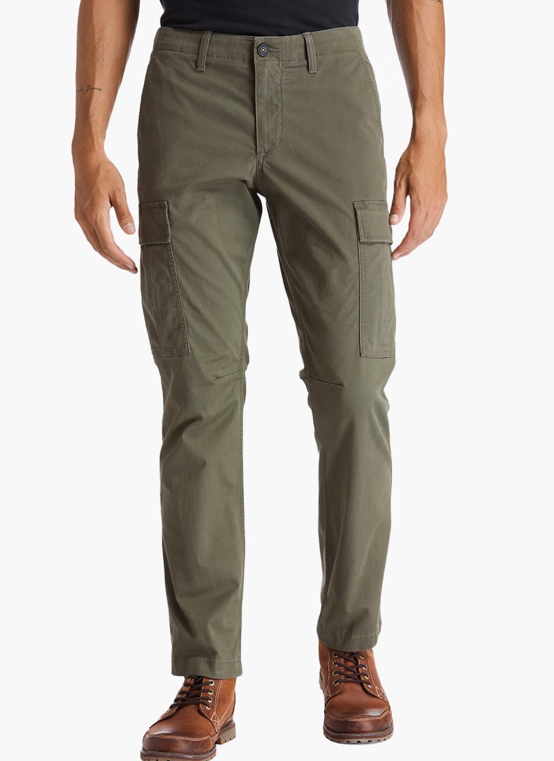 Men Pants from the American brand Timberland A2CZH Olive Cotton mortoglou.gr eshop