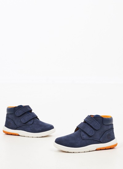 Παιδικά Μποτάκια A2K28 Μπλε Δέρμα Νούμπουκ Timberland