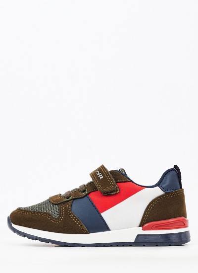 Kids Casual Shoes Low.Snk Green ECOleather Tommy Hilfiger