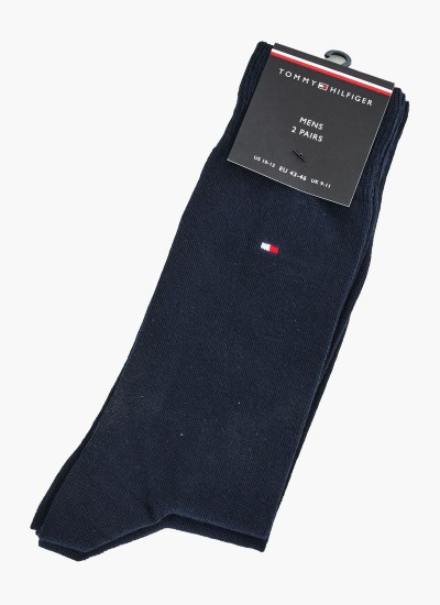 Ανδρικές Κάλτσες Rugby.Sock.2pack Μπλε Βαμβάκι Tommy Hilfiger