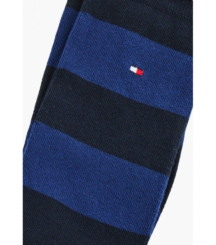 Ανδρικές Κάλτσες Rugby.Sock.2pack Μπλε Βαμβάκι Tommy Hilfiger