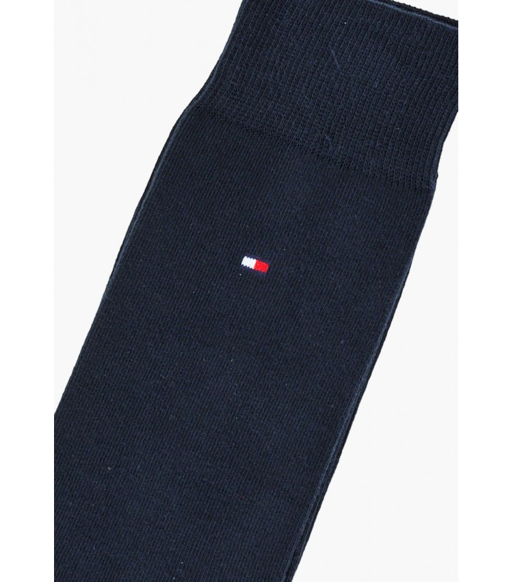 Ανδρικές Κάλτσες Rugby.Sock.2pack Μπλε Βαμβάκι Tommy Hilfiger