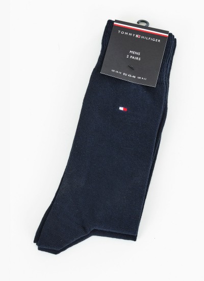 Ανδρικές Κάλτσες Th.Sock.2P Μπλε Βαμβάκι Tommy Hilfiger