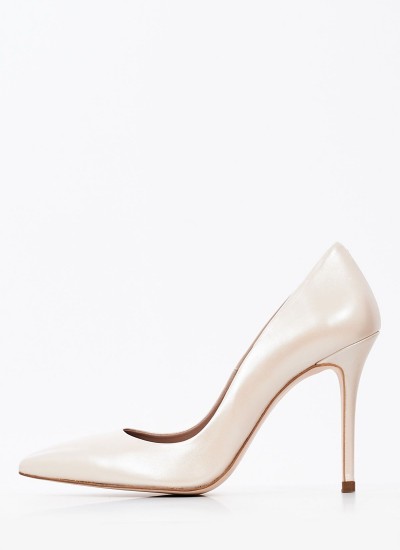 Women Pumps & Peeptoes High Hello Beige Leather Nine West