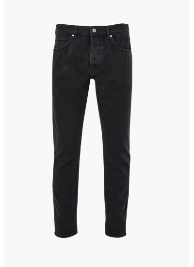 Men Pants Callen.Crop Black Polyester Pepe Jeans
