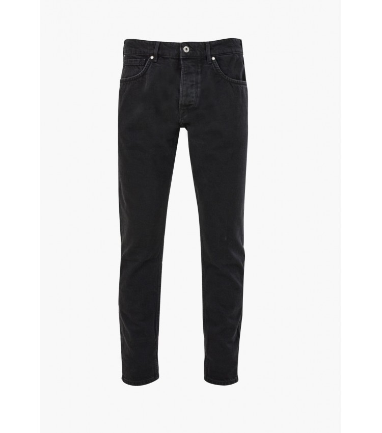 Ανδρικά Παντελόνια Callen.Crop Μαύρο Πολυεστέρα Pepe Jeans