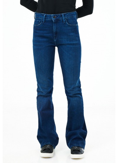 Dion.Flare Blue Cotton Pepe Jeans