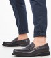 Men Moccasins R6711 Black Leather Boss shoes