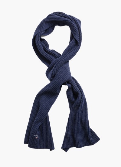 Ανδρικά Κασκόλ Knit.Scarf Σκούρο Μπλε Μαλλί GANT