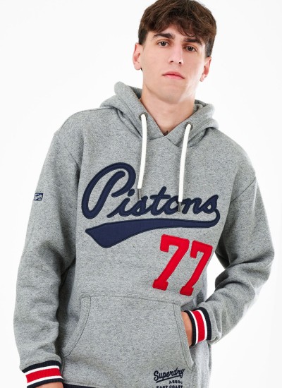 Ανδρικά Φούτερ Collegiate.Hood Γκρι Βαμβάκι Superdry