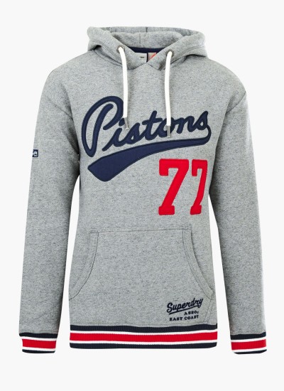 Ανδρικά Φούτερ Collegiate.Hood Γκρι Βαμβάκι Superdry
