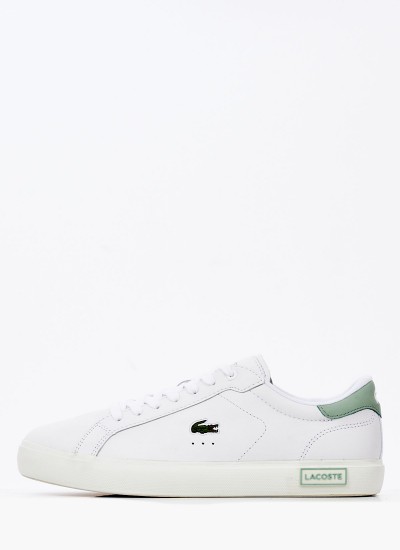Γυναικεία Παπούτσια Casual Powercourt.0121 Άσπρο Δέρμα Lacoste