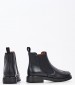 Women Boots 96Y6 Black Leather Frau