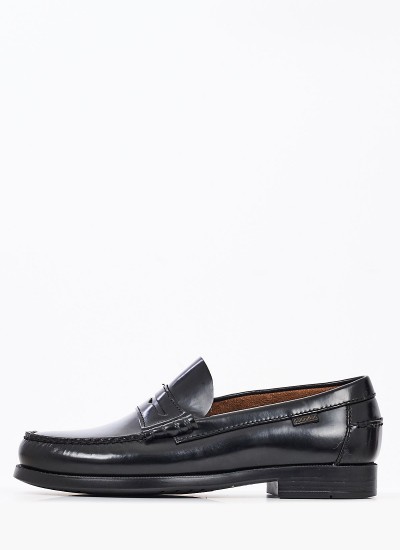 Men Moccasins 46701 Black Leather Callaghan