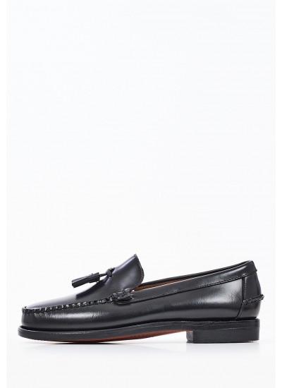 Men Moccasins Classic.Will Black Leather Sebago