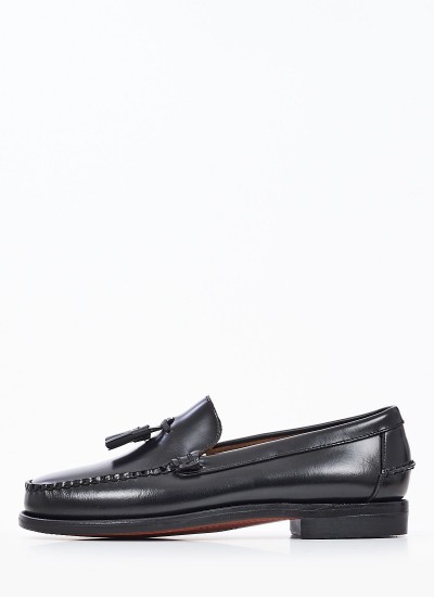 Men Moccasins Classic.Will Black Leather Sebago