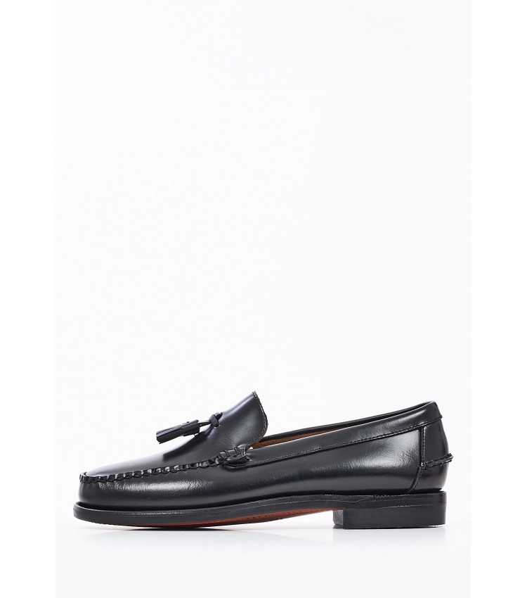 Men Moccasins Classic.Will Black Leather Sebago