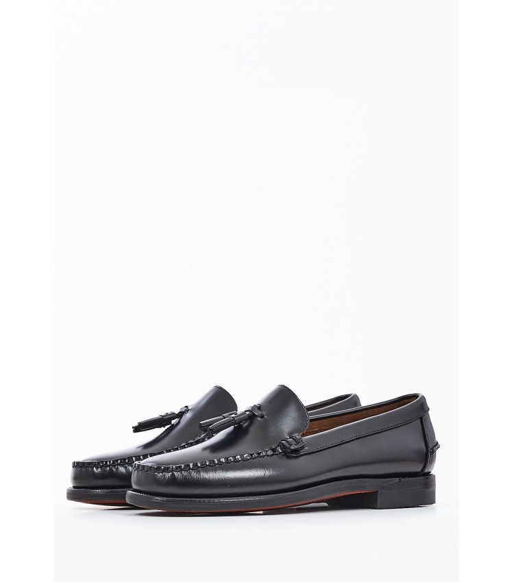 Men Moccasins Classic.Will Black Leather Sebago