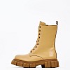 Women Boots 21.220 Beige Leather MAKIS KOTRIS Women Boots 21.220 Beige Leather MAKIS KOTRIS