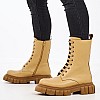 Women Boots 21.220 Beige Leather MAKIS KOTRIS Women Boots 21.220 Beige Leather MAKIS KOTRIS