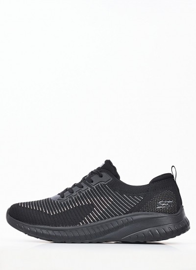 Γυναικεία Παπούτσια Casual 117207 Μαύρο Ύφασμα Skechers