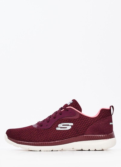 Γυναικεία Παπούτσια Casual 12606 Μπορντό Ύφασμα Skechers